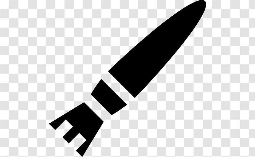 Throwing Knife - Black - Paintbrush Icon Transparent PNG
