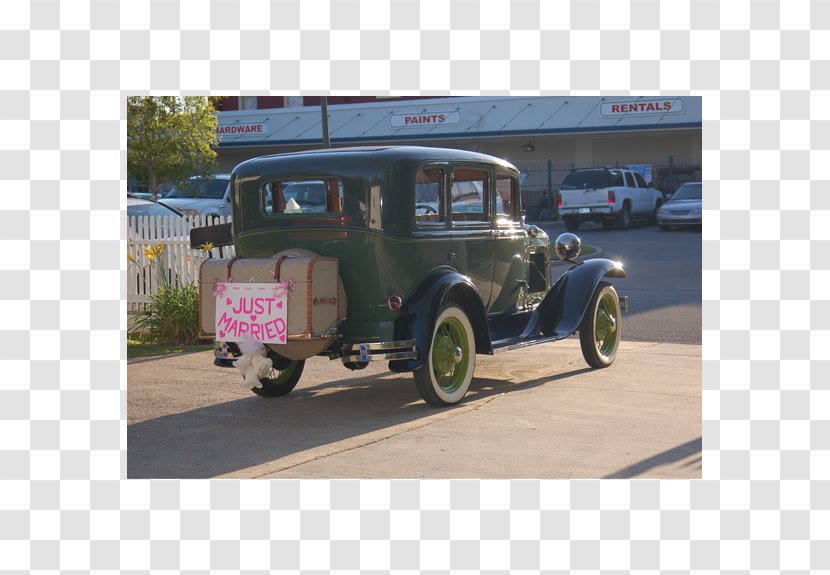 Vintage Car Quincy Garden Center Ford Model A - Just Married Transparent PNG