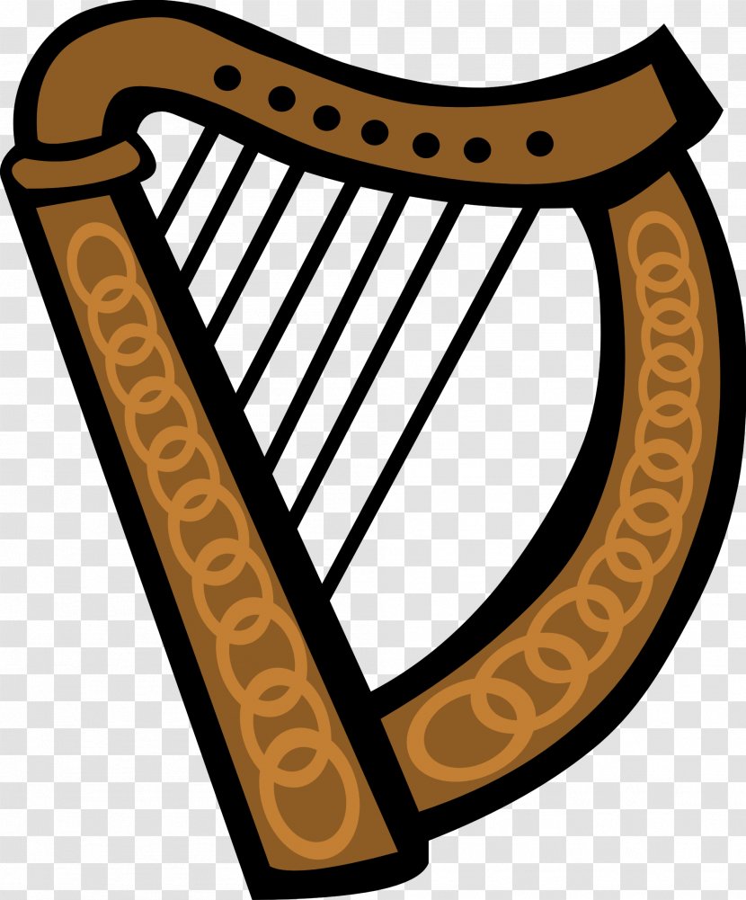 Ireland Celtic Harp Clip Art - Musical Instrument Accessory - Angel Cliparts Transparent PNG
