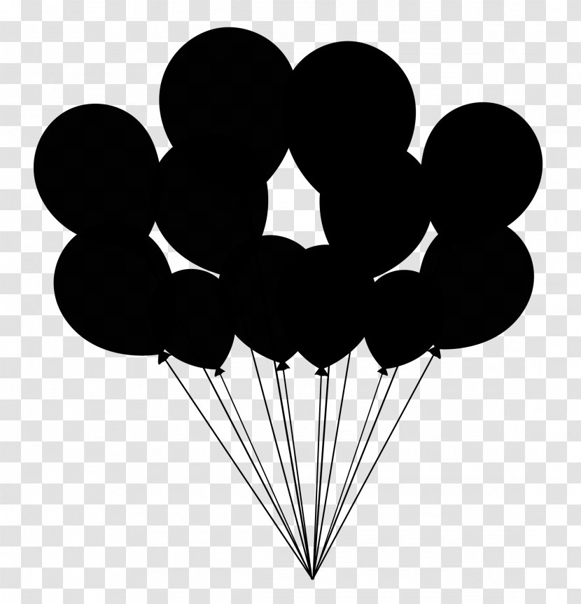 Black & White - Heart - M Product Design Font Balloon Transparent PNG