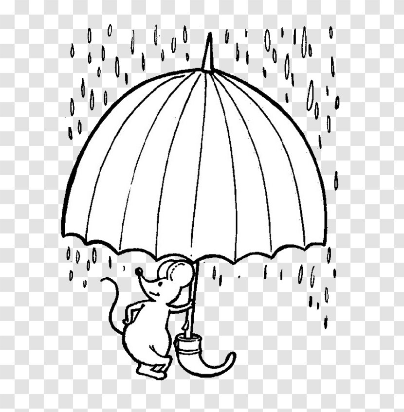 Stroke Painting Mu1ef9 Thuu1eadt Child - Black - Little Mouse Under The Umbrella Transparent PNG