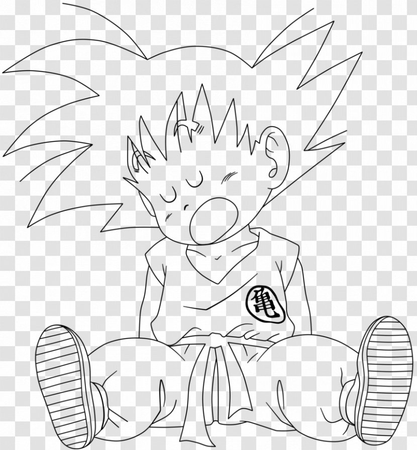 Goku Line Art Dragon Ball Drawing Mickey Mouse - Tree Transparent PNG