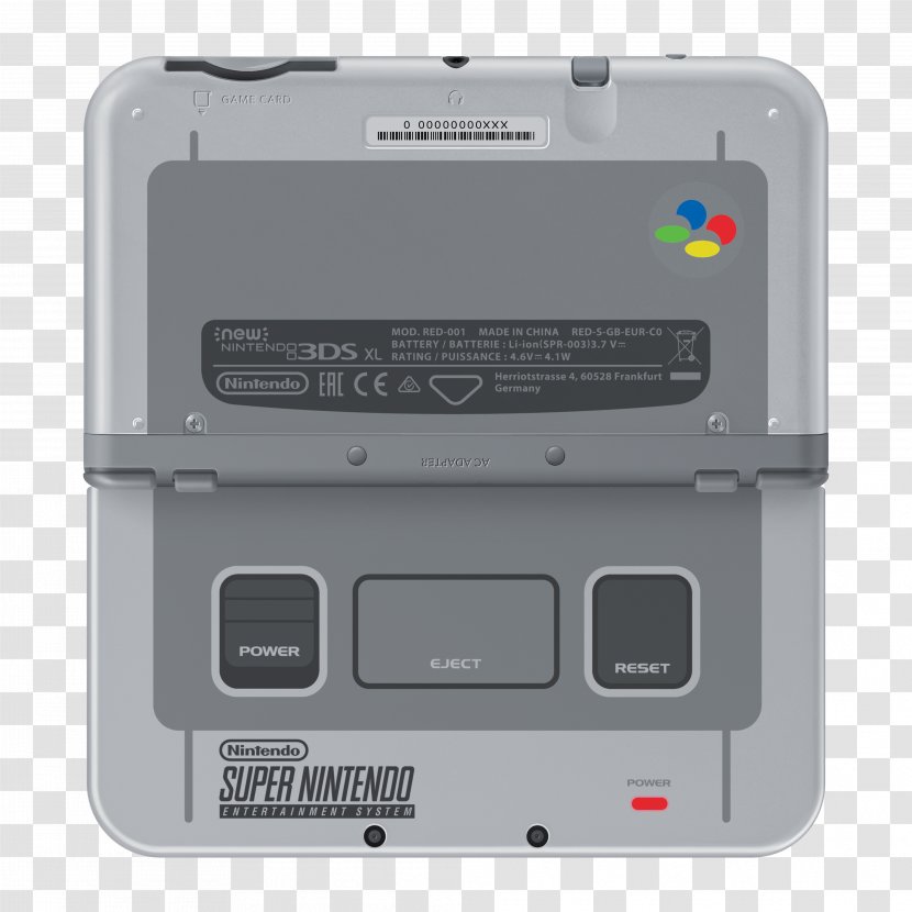 Super Nintendo Entertainment System New 3DS XL - Electronics Transparent PNG
