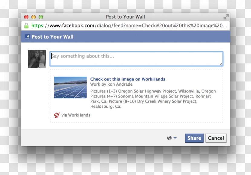 Facebook Messenger Thumbnail Pop-up Ad - Login - Share Transparent PNG
