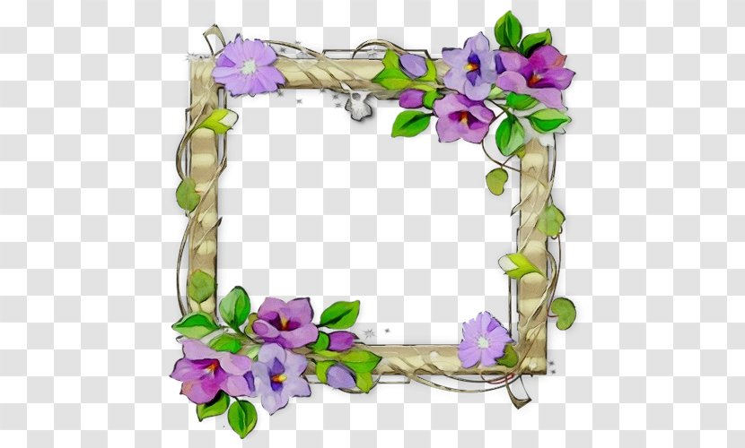 Watercolor Wreath Flower - Violet - Morning Glory Lei Transparent PNG