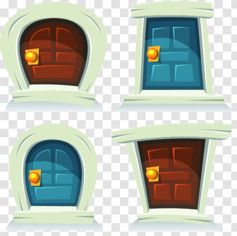 Cartoon Door Royalty-free Illustration - Comics - Closed Doors Transparent PNG