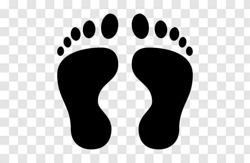 Footprint Female Clip Art - Foot - Black And White Transparent PNG