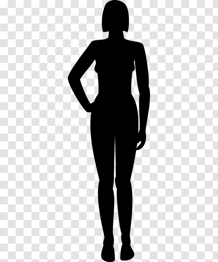 Woman Cartoon - Muscle - Thumb Blackandwhite Transparent PNG