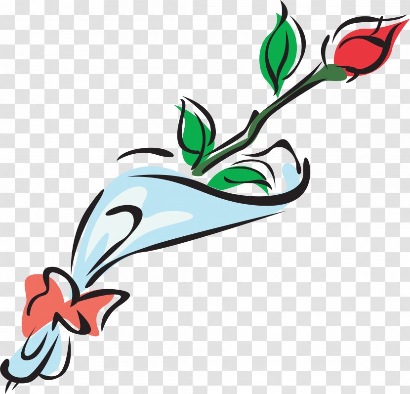 Flower Bouquet Floral Design Clip Art - Rose - Panda Watercolor Transparent PNG