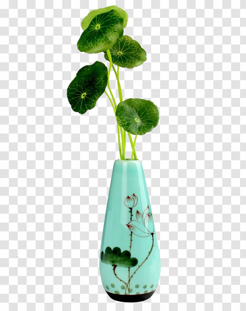 Vase Ceramic - Leaf Transparent PNG