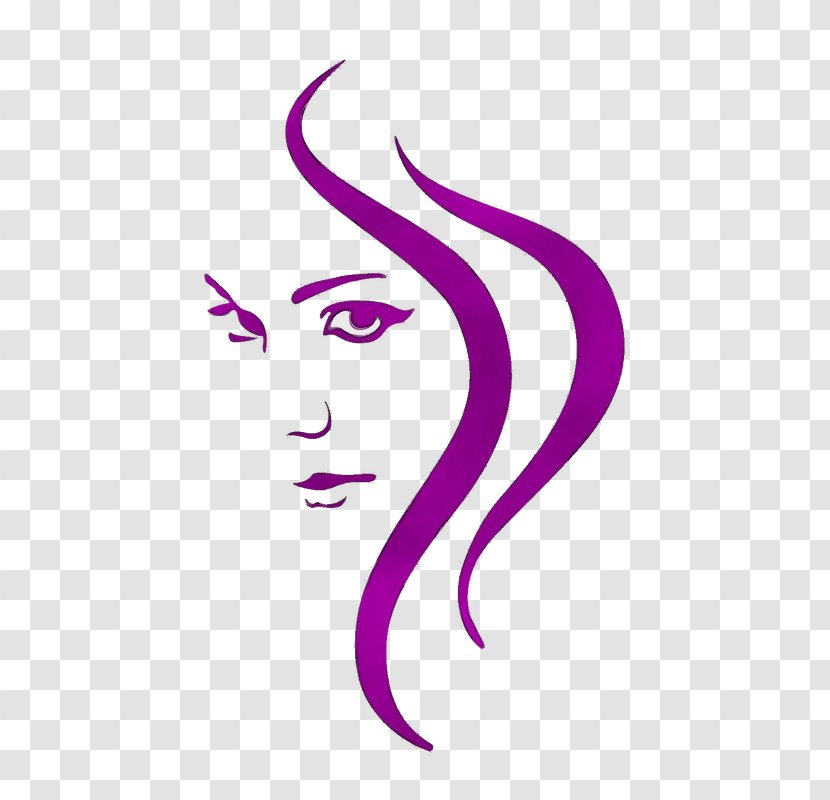 Face Head Beauty Violet Eyebrow - Logo Magenta Transparent PNG