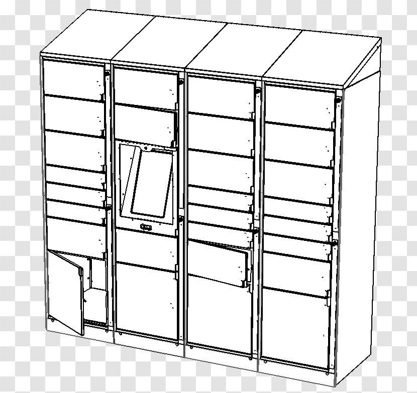 Shed Line Product Design Shelf Angle - Filing Cabinet - Parcel Locker Transparent PNG