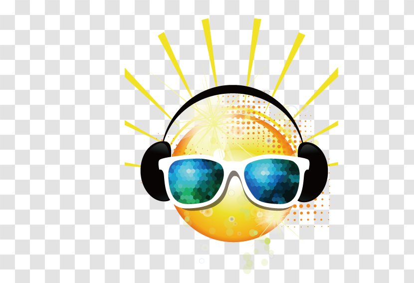 Sunglasses Designer Cartoon - Comics - Sun Wearing Songs Transparent PNG