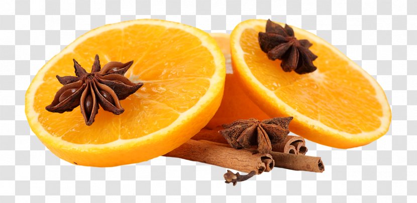 Orange Vegetarian Cuisine Cinnamon Star Anise Fruit - Superfood Transparent PNG
