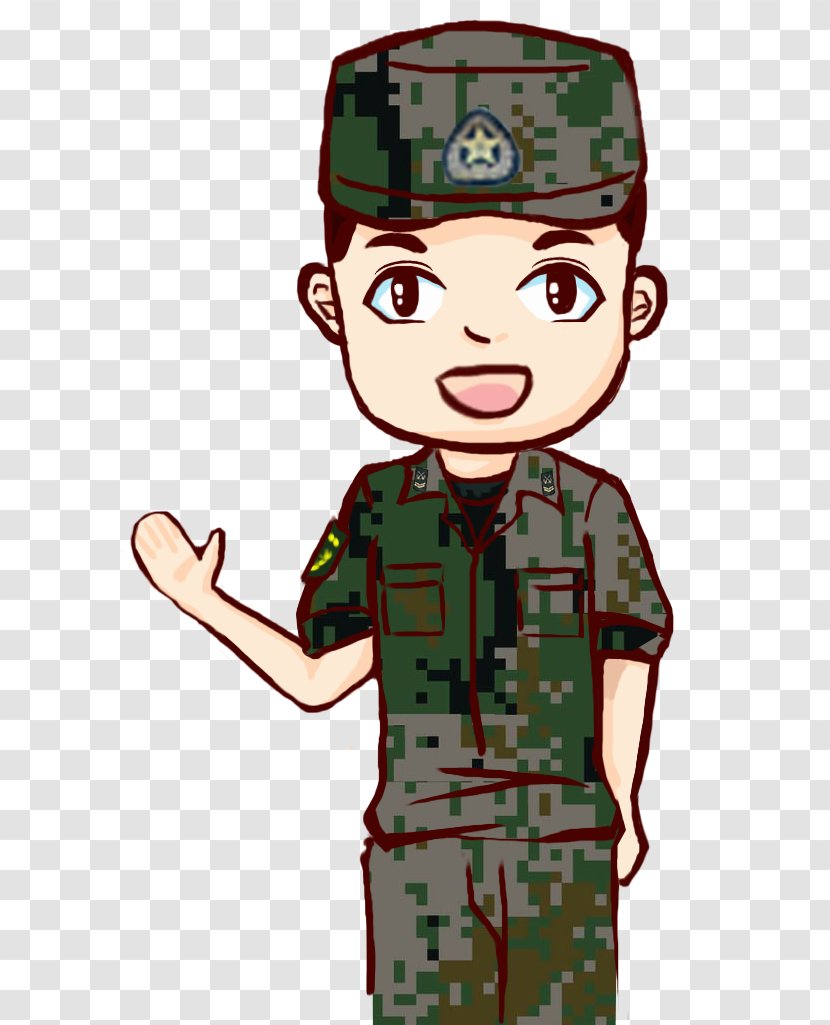 Soldier Cartoon Drawing - Human Behavior - Handsome Soldiers Transparent PNG