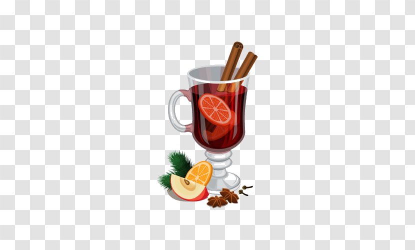 Mulled Wine Cocktail Cinnamon Roll Punch Christmas - A Variety Of Fruit Juices Transparent PNG