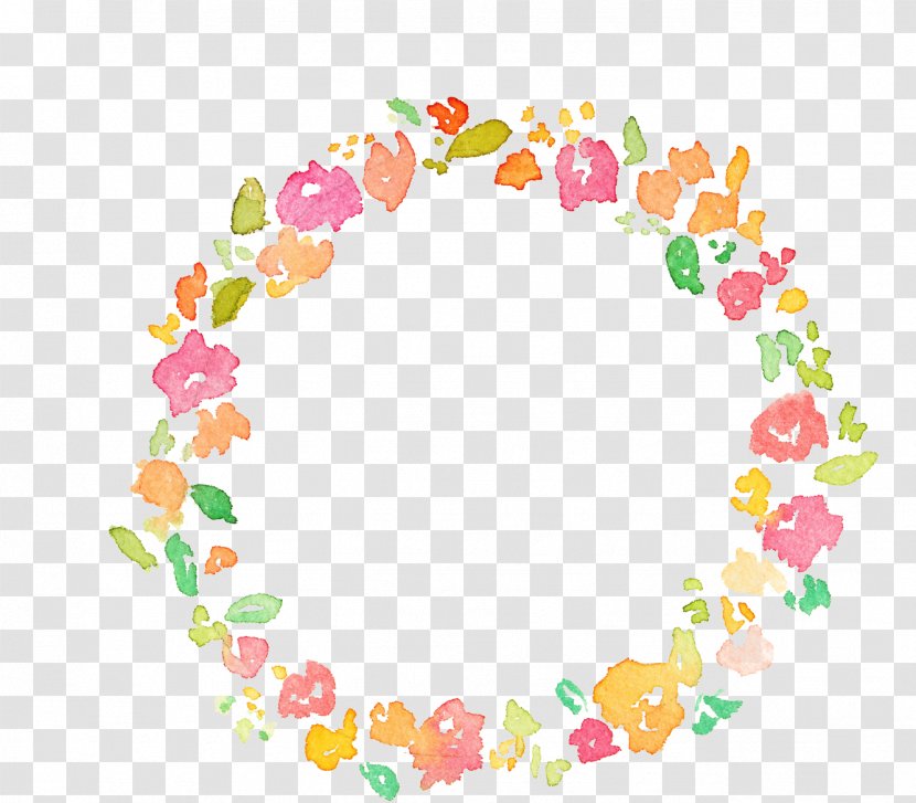 Watercolor Painting Drawing Clip Art - Flower Wreath Transparent PNG