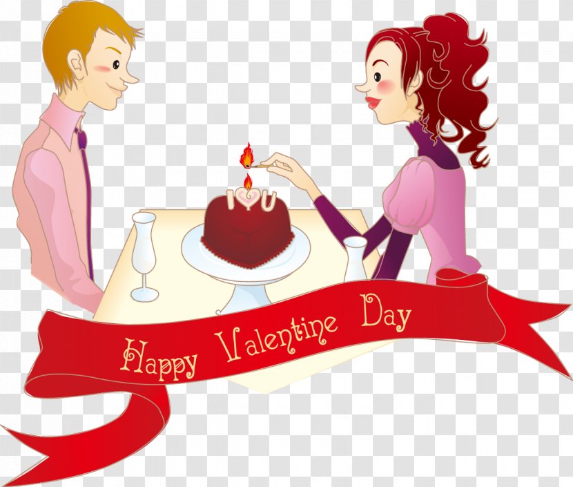 Valentines Day Romance Love Wallpaper - Logo - Cartoon Couple Transparent PNG
