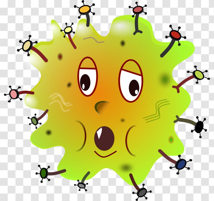 Bacteria Germ Theory Of Disease Cartoon Clip Art - Drawing - Infection Cliparts Transparent PNG