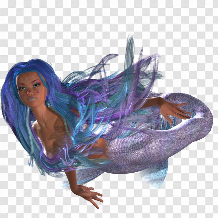 Fairy Figurine Purple Mermaid - Hyperlink Transparent PNG
