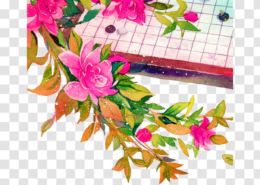 Laptop MacBook Pro Drawing - Flower Arranging - Purple Simple Go Sweets Decorative Patterns Transparent PNG