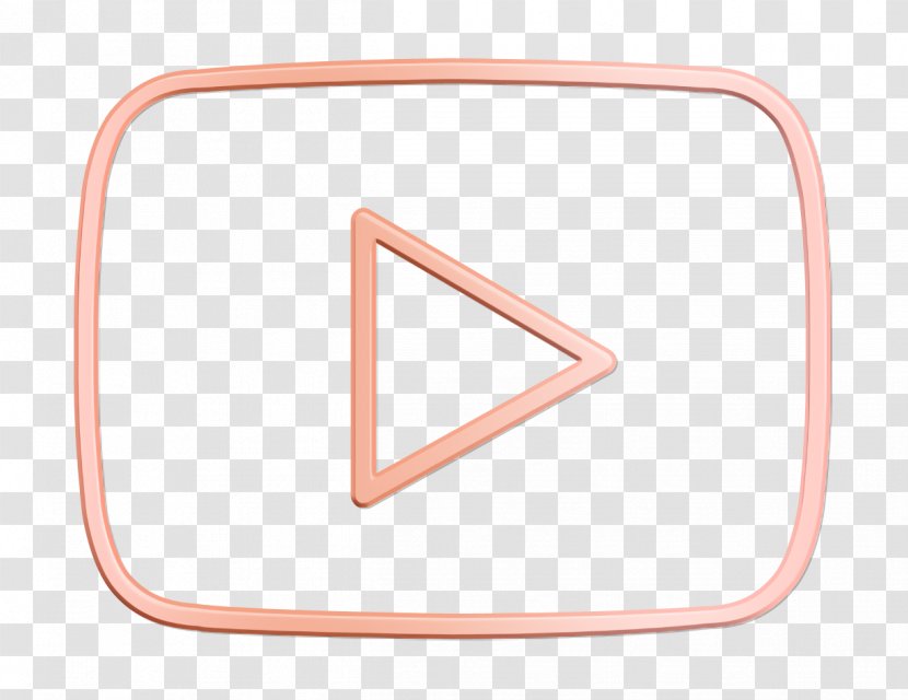 Youtube Icon Social Media - Triangle - Pink Transparent PNG