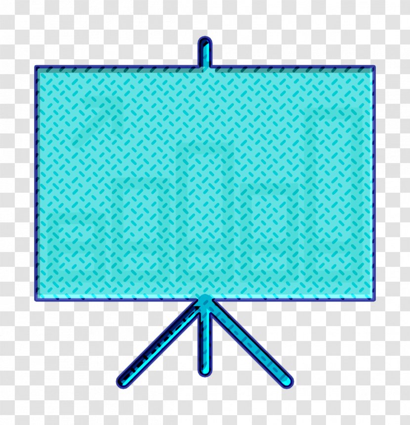 Presentation Icon Chart Business - Aqua - Electric Blue Rectangle Transparent PNG