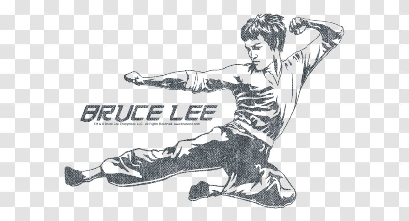 Martial Arts Kick Wushu Drawing Kung Fu - Artwork - Bruce Lee Transparent PNG