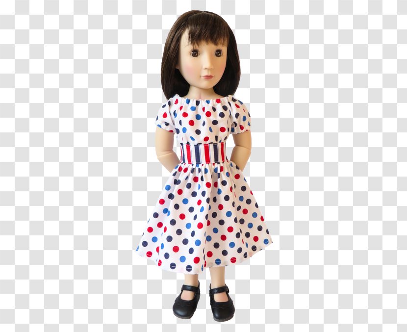 Polka Dot Doll Toddler Dress - Girls Clothes Pattern Transparent PNG