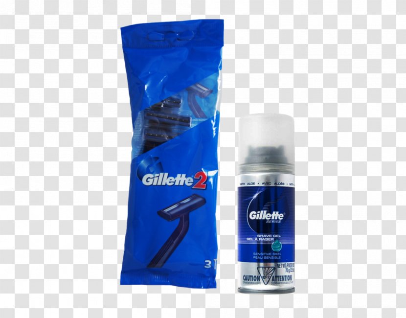 Cobalt Blue Liquid - Gillette Razor Transparent PNG