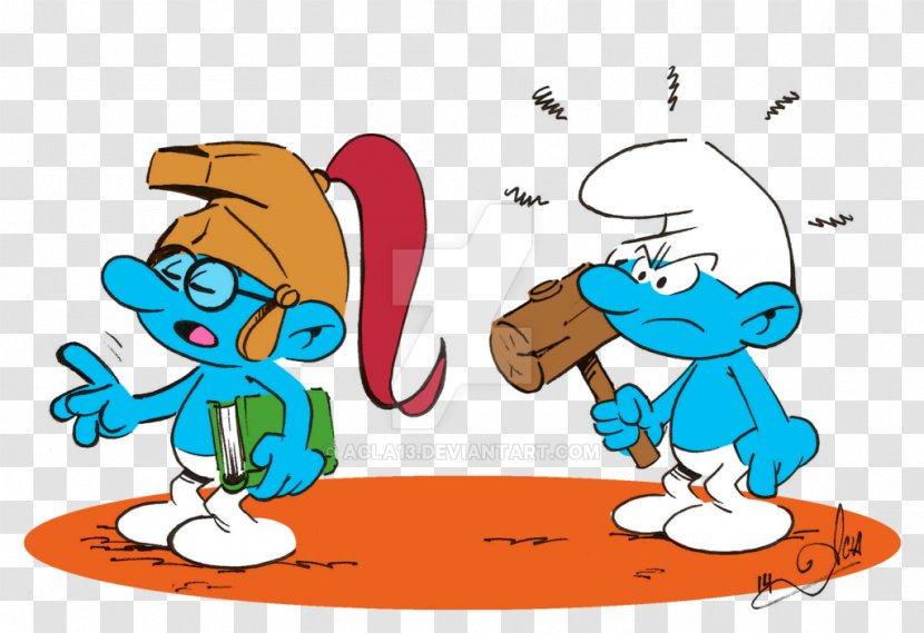 Grouchy Smurf Papa Brainy Smurfette Clumsy - Comics - Head Transparent PNG