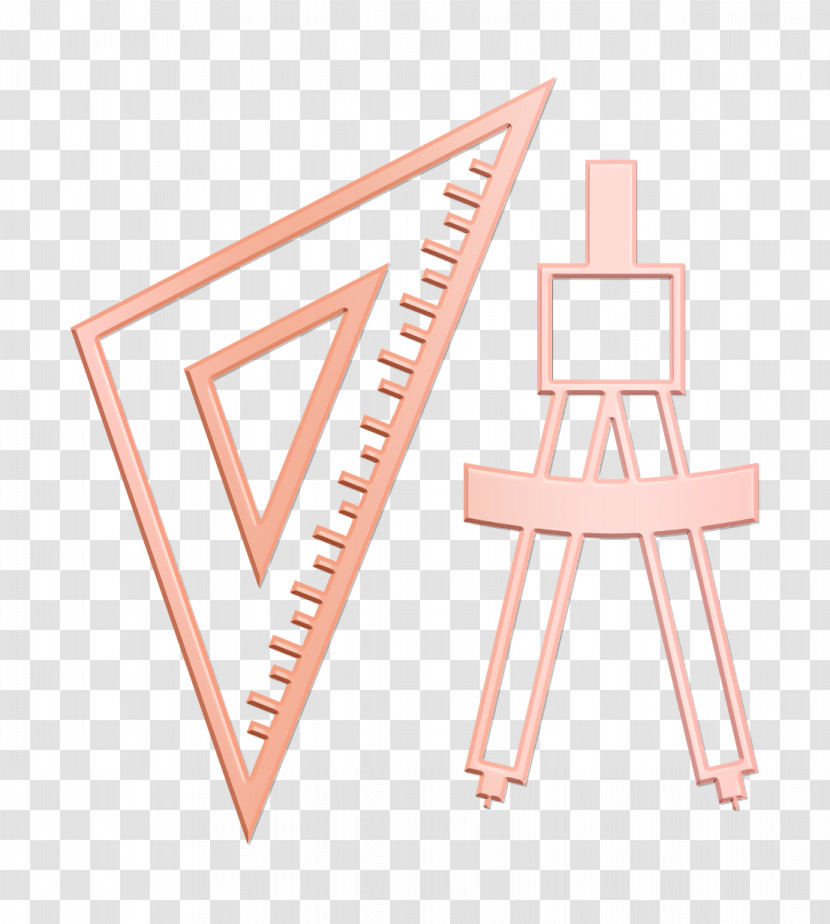 Academic 2 Icon Education Icon Compass And Ruler Icon Transparent PNG
