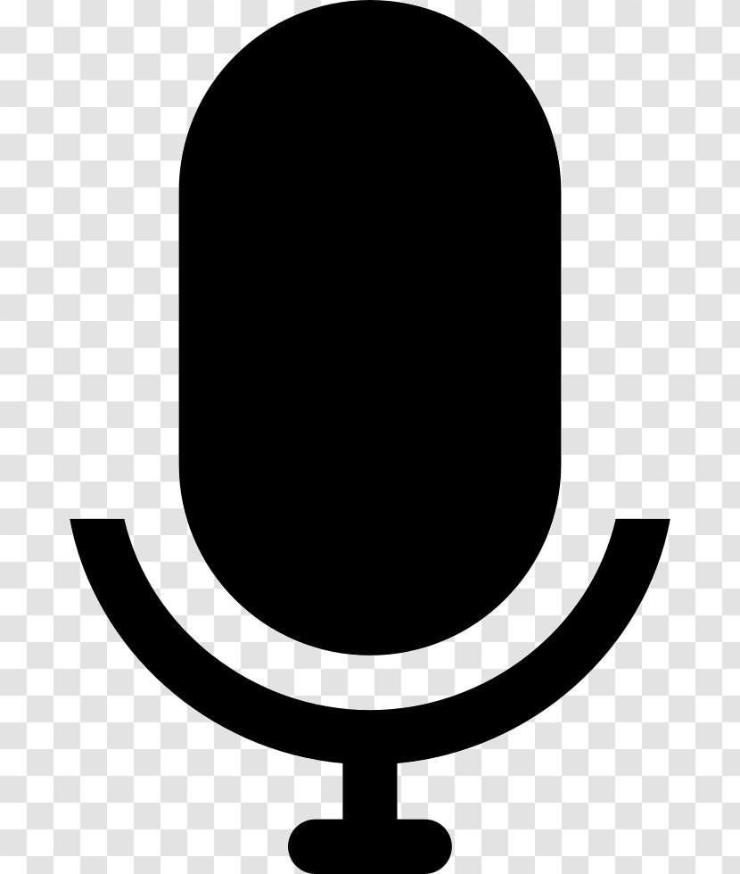 Microphone Silhouette Symbol Interface Photography - Black And White Transparent PNG