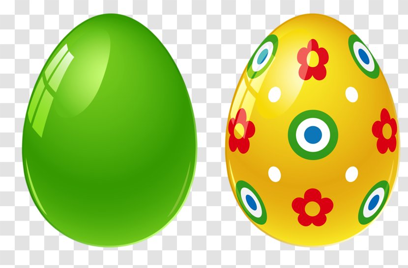 Easter Bunny Red Egg Clip Art - Green - Hand-painted Eggs Transparent PNG