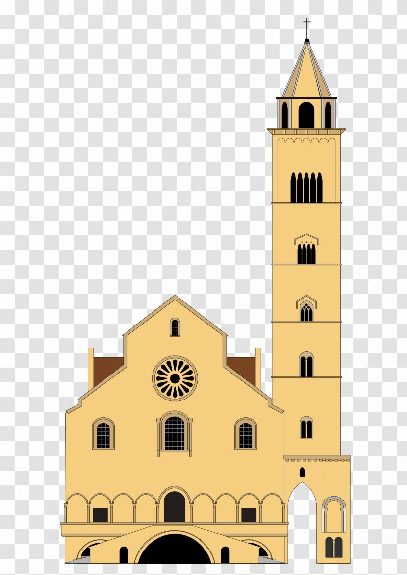 Trani Cathedral Church Architecture - Facade Transparent PNG
