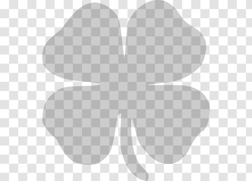 Four-leaf Clover White Symbol Clip Art - Moths And Butterflies Transparent PNG