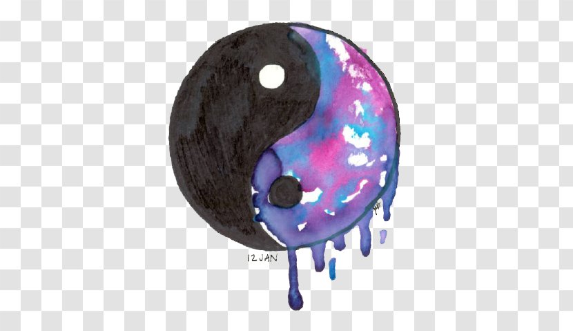 Drawing Yin And Yang Symbol - Silhouette Transparent PNG