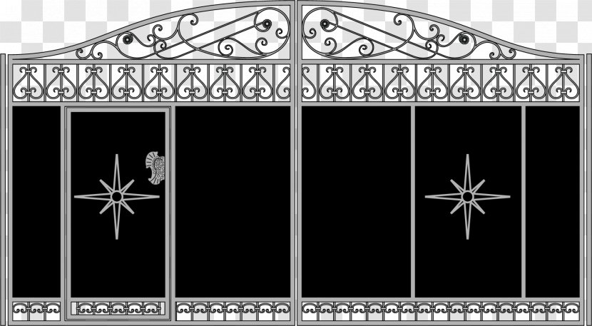 Gate Euclidean Vector Door - Hand-painted Iron Transparent PNG