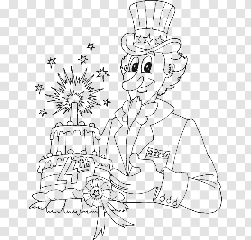 Independence Day Coloring Book Uncle Sam United States Child - Heart Transparent PNG