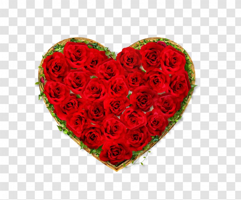 Garden Roses Heart Valentines Day Red - Google Images - Rose Transparent PNG