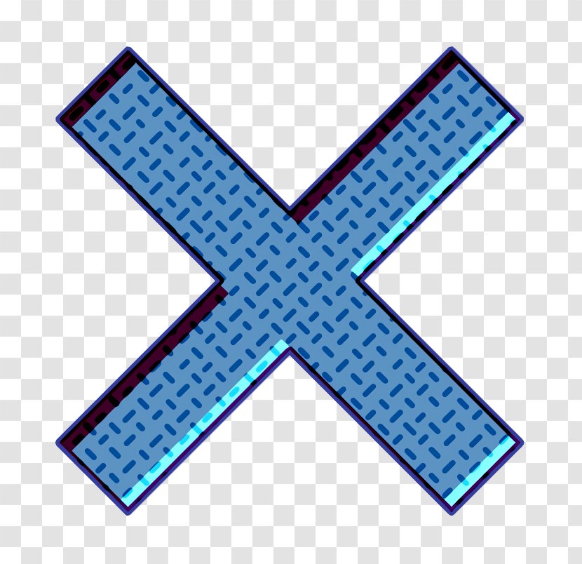 Cancel Icon Close Cross - Symbol Electric Blue Transparent PNG