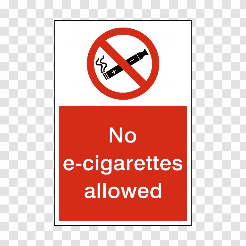 Smoking Ban Sign Electronic Cigarette Occupational Safety And Health - Sticker Transparent PNG