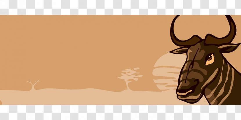 Wildebeest GNU Project Clip Art - Mammal - Animal Transparent PNG