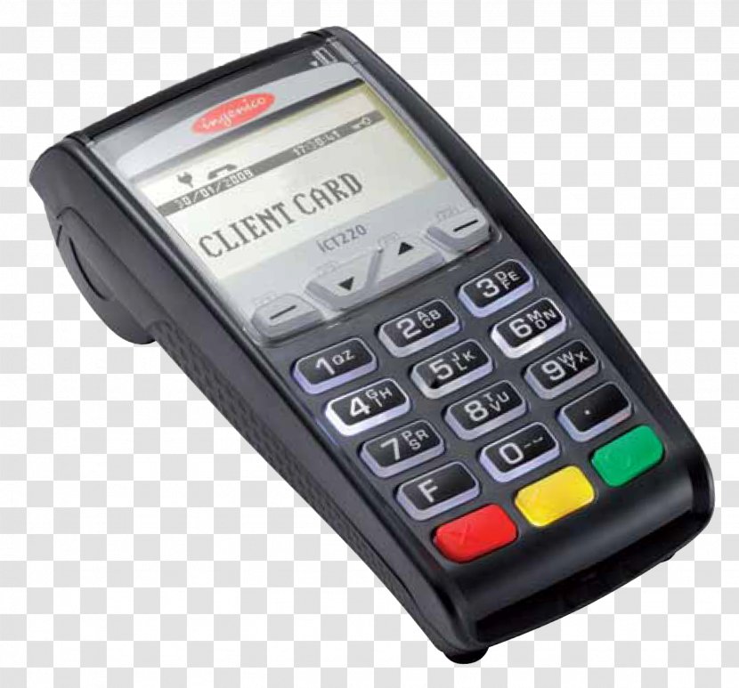 EMV Ingenico Contactless Payment PIN Pad Computer Terminal - Card Reader - Credit Transparent PNG