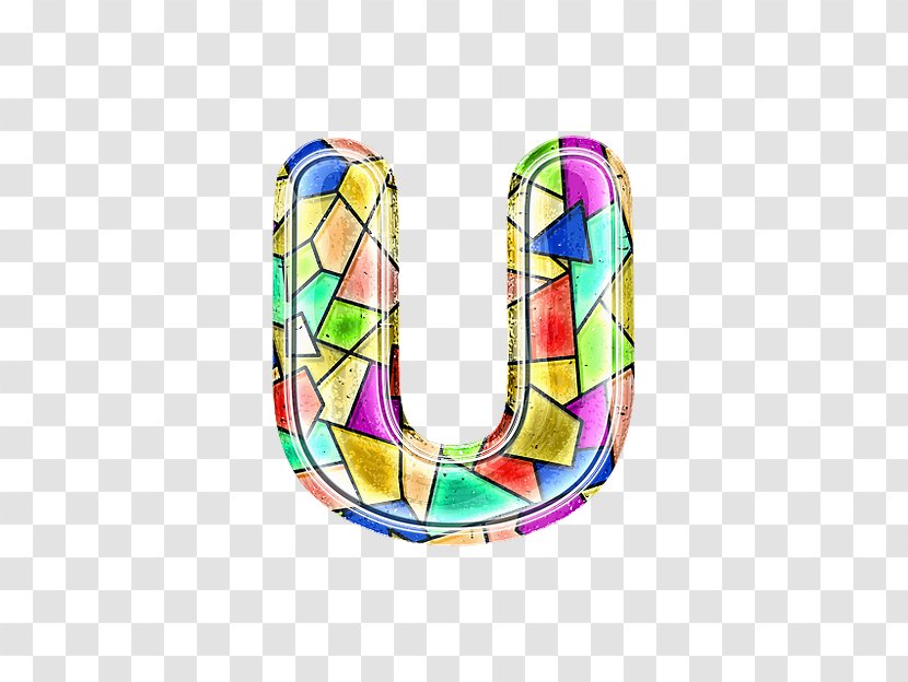 Window Stained Glass - Symbol - Letter U Transparent PNG