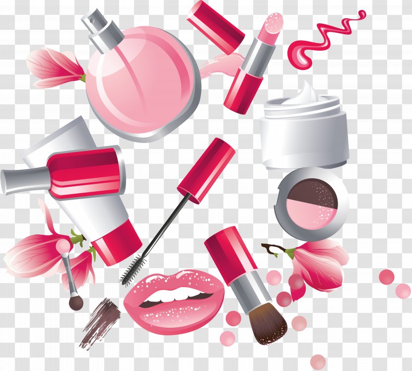 Cosmetics Lipstick Make-up Artist - Brush - Hand Painted Female Cartoon Transparent PNG