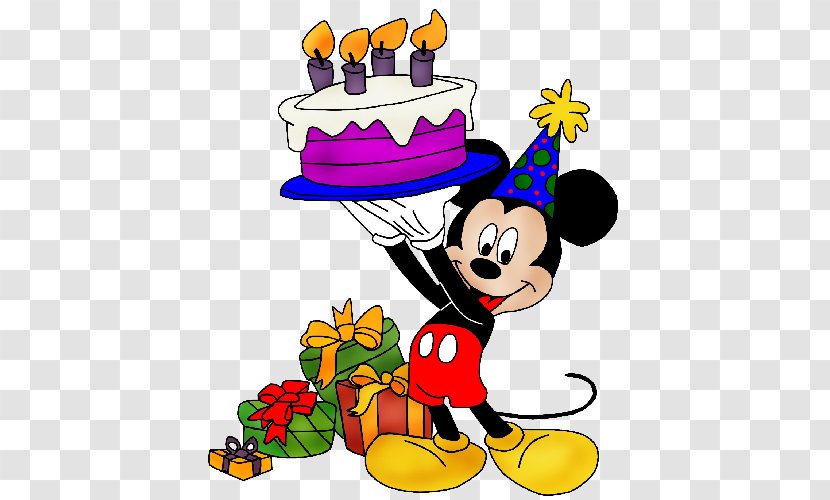 Mickey Mouse Birthday Cake Greeting & Note Cards Clip Art Transparent PNG