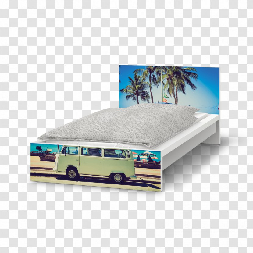 Bed Creatisto Campervans White Blue - Rectangle - Road Trip Transparent PNG