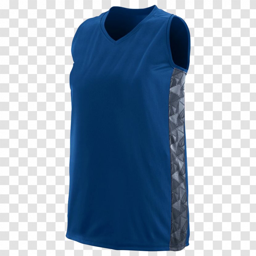 Cobalt Blue Sleeveless Shirt Gilets Transparent PNG