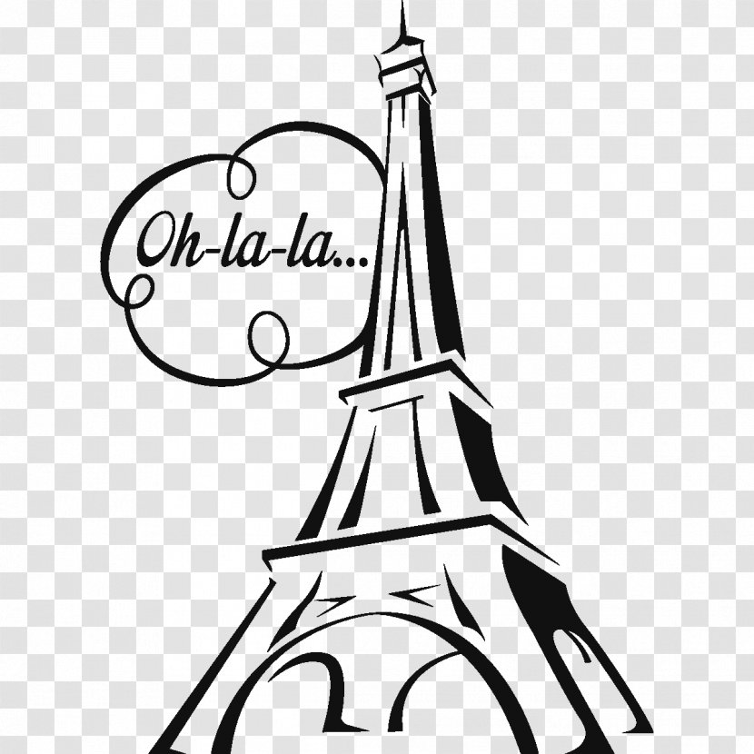 Eiffel Tower Drawing Sketch - Black And White - Paris City Transparent PNG